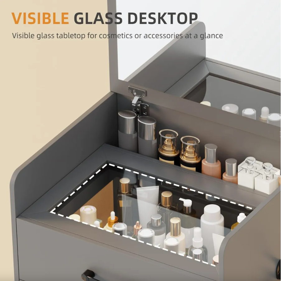 Premium Foldable Mirror Vanity Table